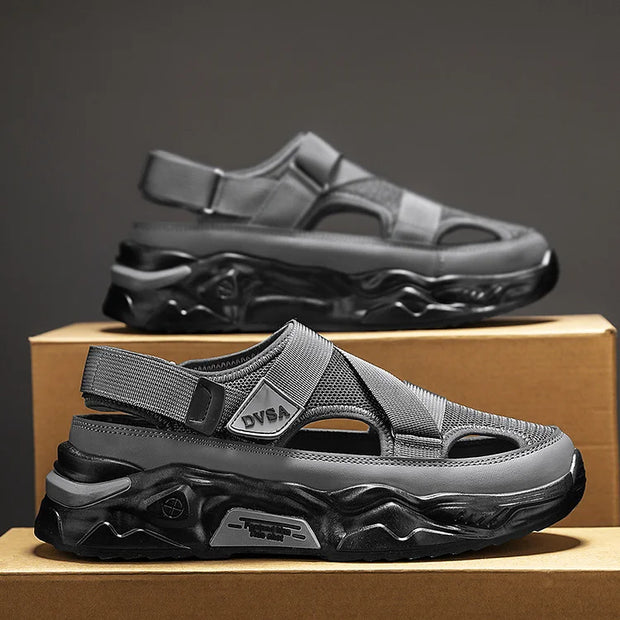 Men's Summer Mesh Breathable Sport Sandals(black)
