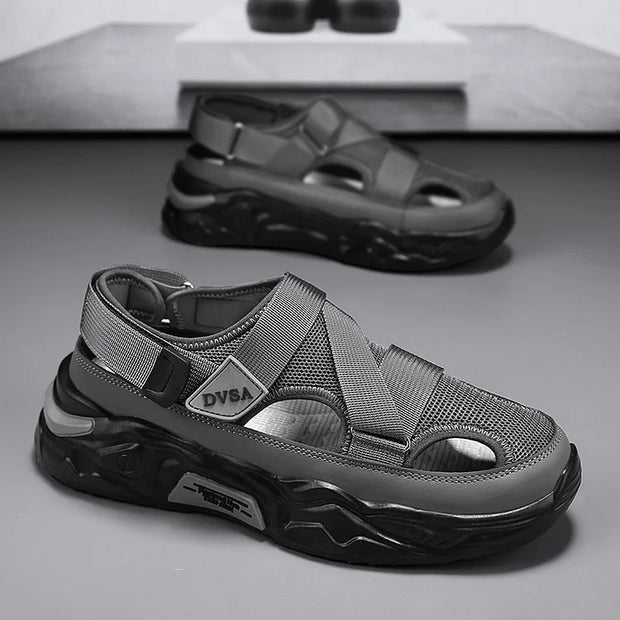 Men's Summer Mesh Breathable Sport Sandals(black)