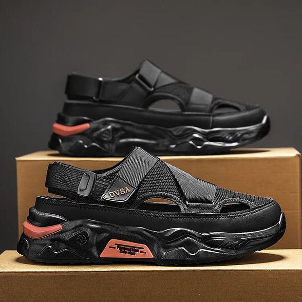 Men's Summer Mesh Breathable Sport Sandals(black)