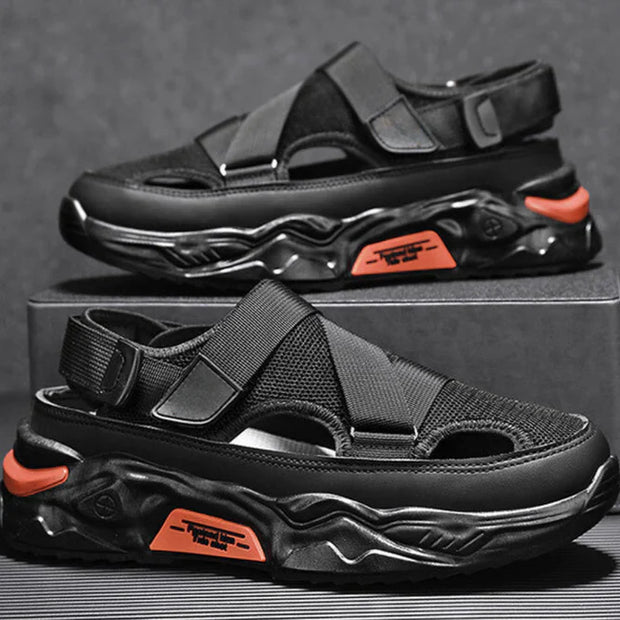 Men's Summer Mesh Breathable Sport Sandals(black)
