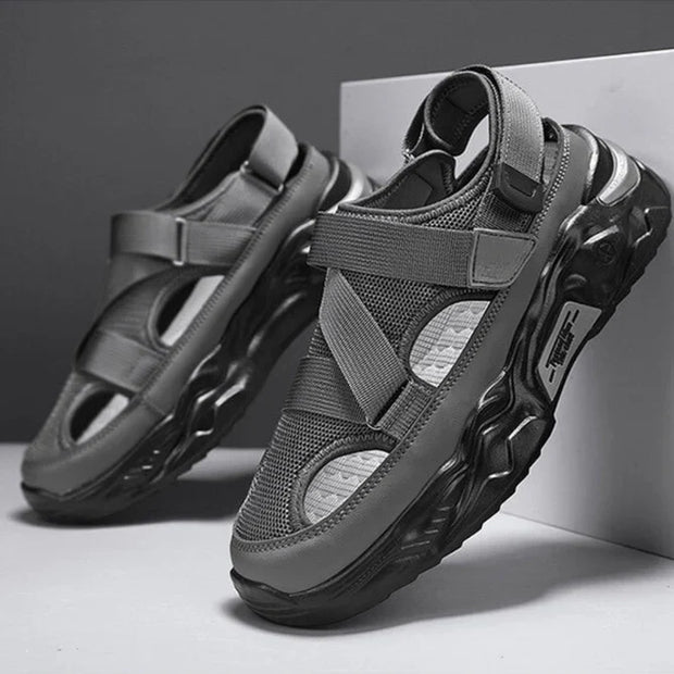 Men's Summer Mesh Breathable Sport Sandals(black)